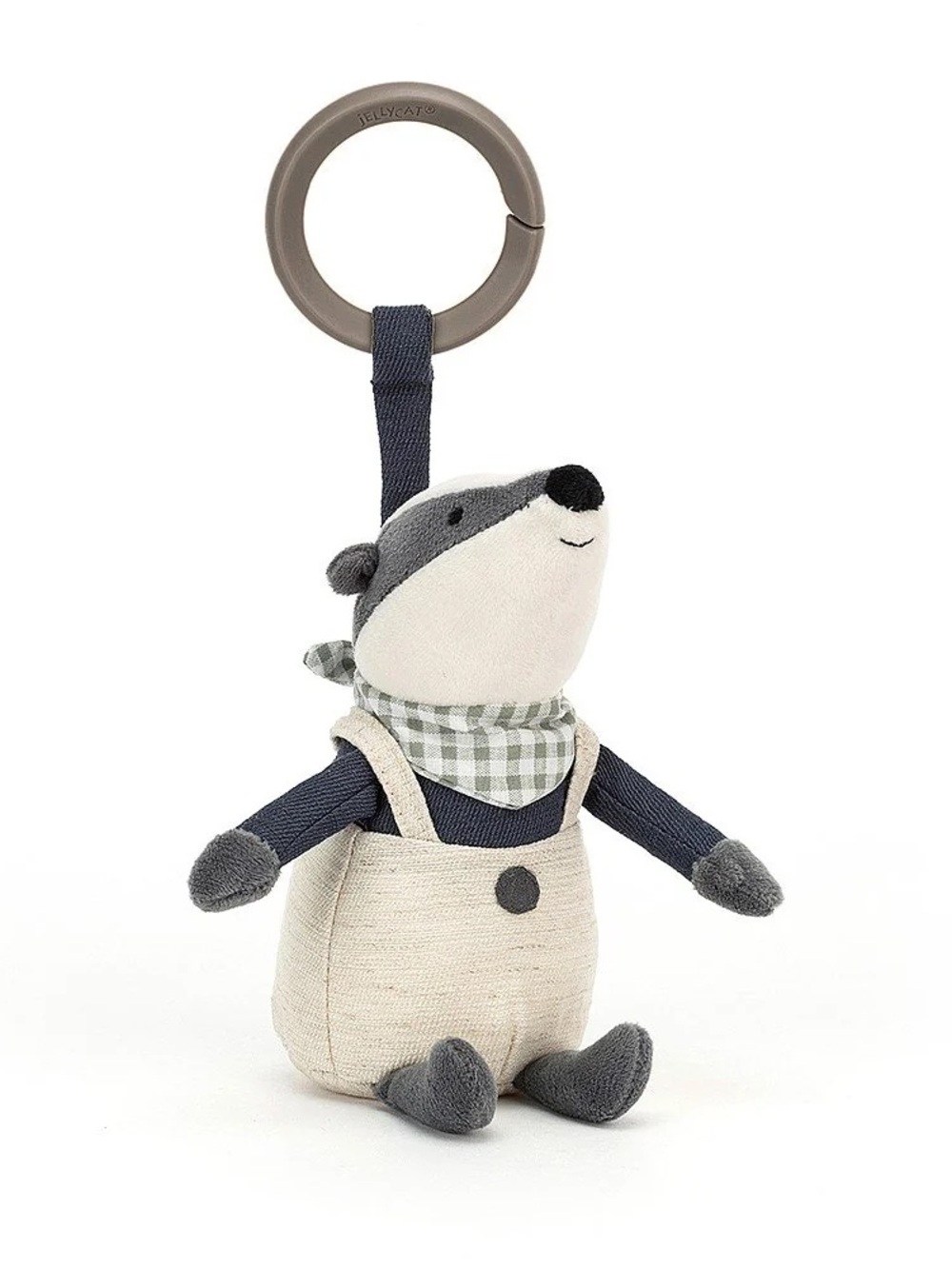 Jellycat Little Rambler Badger Rattle